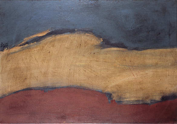 Painting by Kostas Lahas, exhibited at Galerie Zygos.