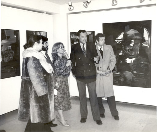Galerie Zygos, Iofontos Street, Ground floor. Catherine Frantzeskakis with collector and founder of the Vorres Museum, the late Ian Vorres.