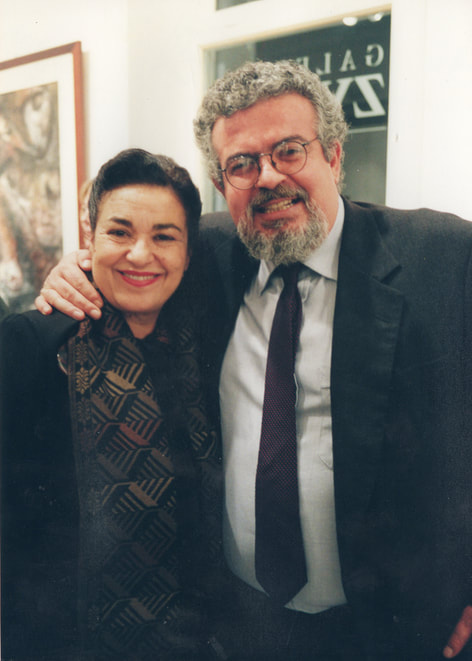 Ion Frantzeskakis with Director of the Greek National Gallery Marina Plaka, 2002