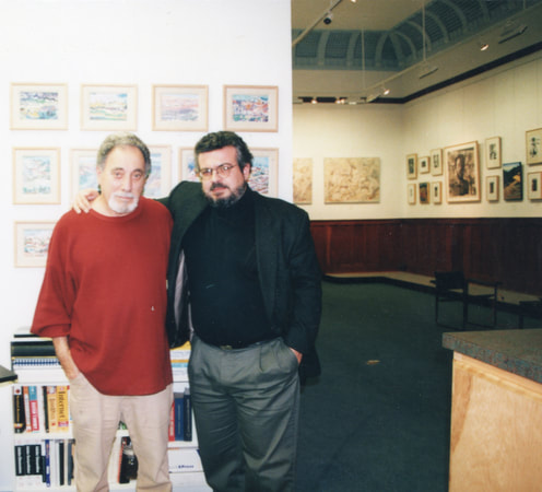 Morrie Camhi, left, with Ion Frantzeskakis at Stoa Gallery.