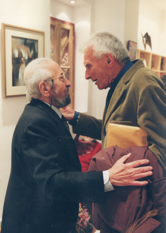 Frantzis Frantzeskakis with his dear friend, celebrated artist and member of the Academy of Athens P. Tetsis