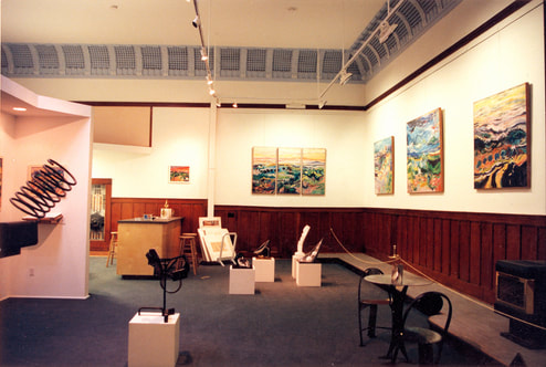 Stoa Gallery. Leslie Abrahams, paintings, Richard Chavez and Peter Forakis, sculpture.