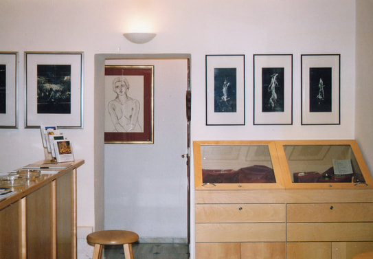 Galerie Zygos, Nikis Street, Athens: Left to right: Serigraphs by Jannis Spyropoulos, 