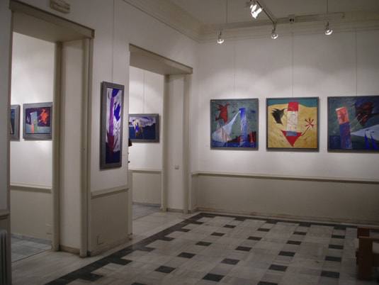Galerie Zygos, Nikis Street,  Main and side halls. George Koumouros exhibition.