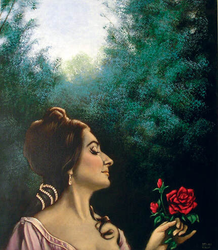 Maria Callas in the Arditos, 70 x 60 cm, by John Flynn