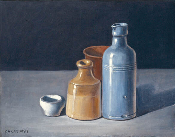 Still Life with Bottles, by Karavousis.