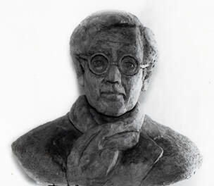 Bust of the poet Kavafis, by Carlos Cambelopoulos.