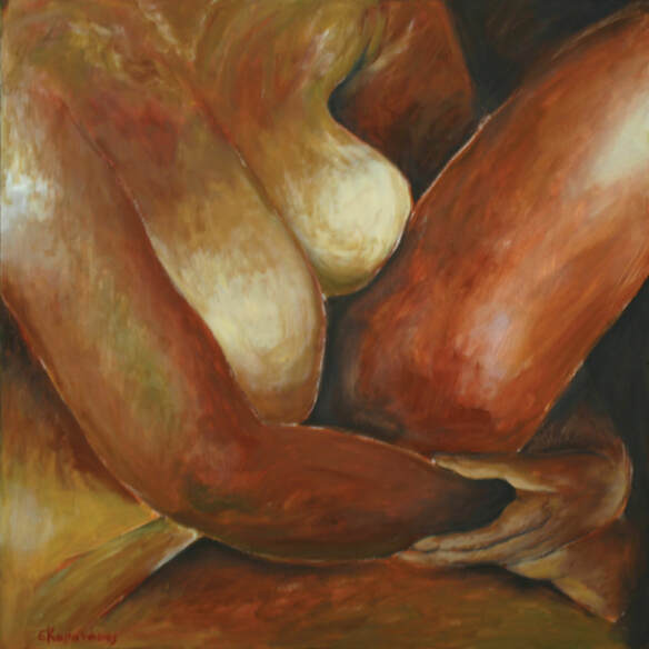 Vangelis Karanasios, acrylics on canvas, 70 x 70 cm.